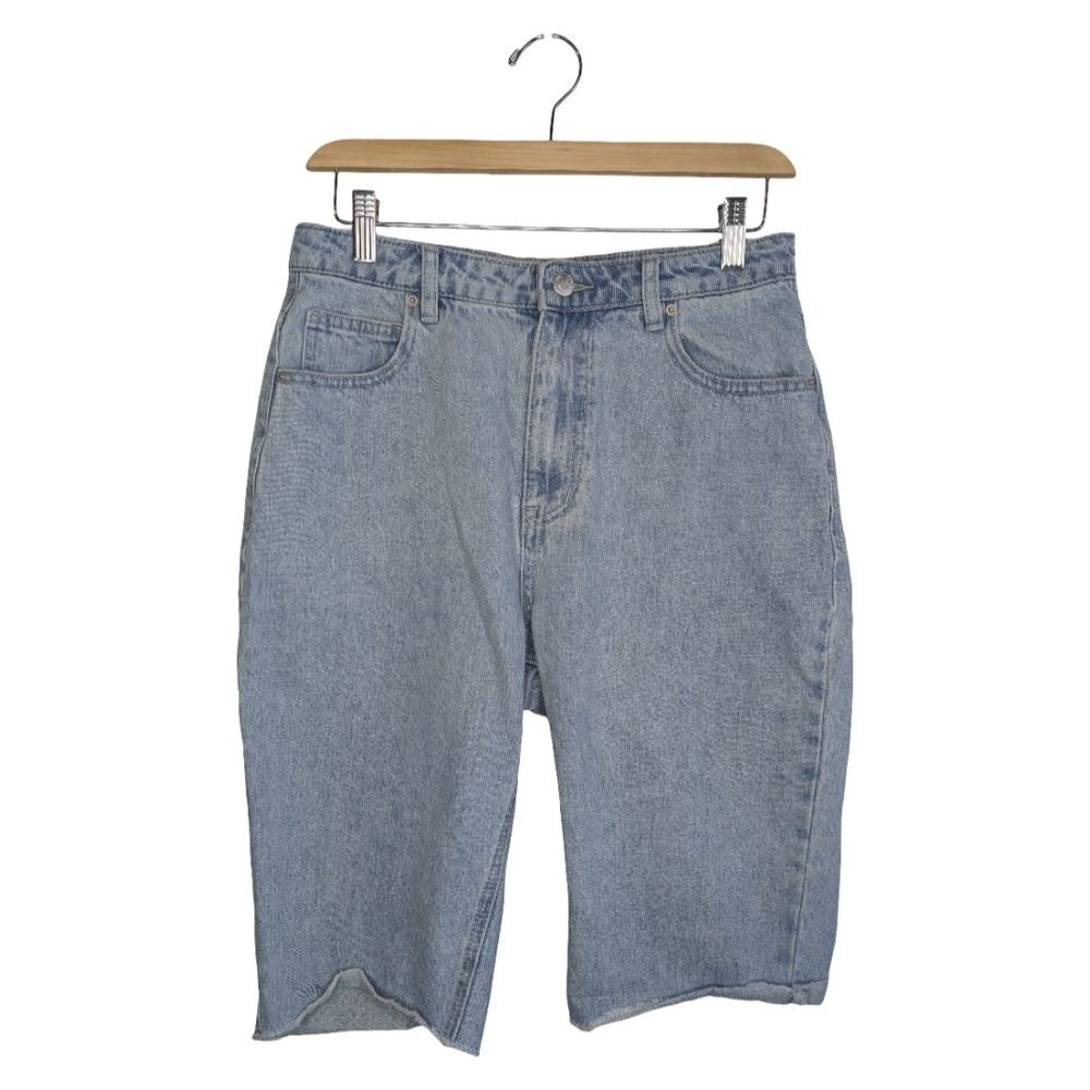 Twik Light Wash High Rise Long Denim Shorts | Size 29 - Picture 1 of 6